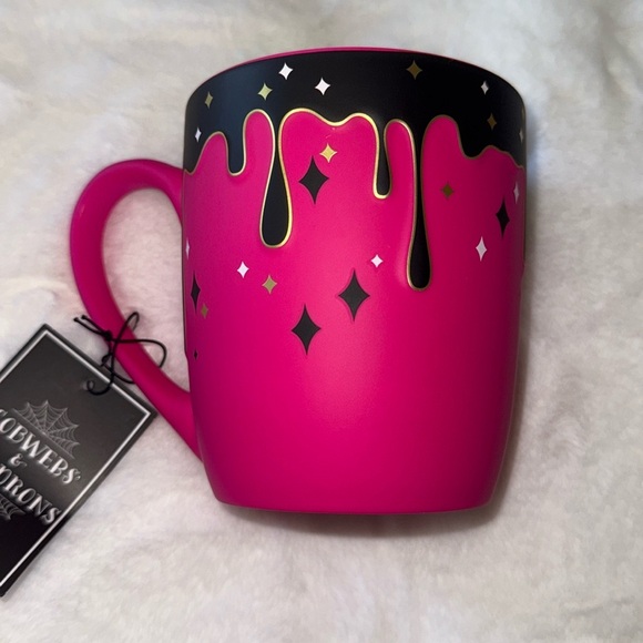 - NEON HOT PINK Ghost Soft Touch Coffee 16oz Mug TikTok Halloween dripping - Picture 4 of 5